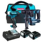 Kit Martelete Hr166 + Parafusadeira Td110dz Bateria 12v Makita Bolsa