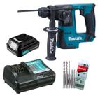 Kit Martelete Rotativo à Bateria HR140DZ Makita e Bateria e Carregador e 5Brocas