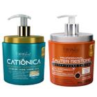 Kit Masc. Catiônica 450g e Cauterização 500g Forever Liss