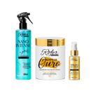 Kit Máscara Banho de Ouro + Nano Intese + Spray de Brilho