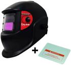 KIT Máscara De Solda Automática Com Regulagem DIN 9 a 13 - Galzer - SV + Lente De Proteção