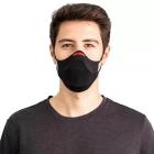 Kit máscara fiber knit air + 30 filtros de proteção + suporte (g, preto)