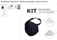 Kit mascara knit fiber sport azul marinho