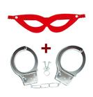 Kit Máscara Seduction e Bracelete de Metal Surpreenda - Vermelho