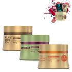 Kit Máscaras Haskell Cronograma Capilar Cabelos Com Quimica