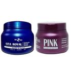 Kit Máscaras Matizadora Azul Royal E Pink Mairibel 250G