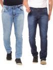 KIT Masculino 2 peças - Calça Skinny Jeans Simples com Detalhe de Risco e Calça Skinny Jeans Claro Lazúli