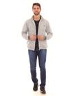 KIT Masculino 3 Peças - Calça Skinny Jeans Simples, Jaqueta Moletom Cinza e Camiseta Estampa Sortida Preta
