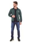KIT Masculino 3 Peças - Calça Skinny Jeans Simples, Jaqueta Moletom Verde e Camiseta Estampa Sortida Preta