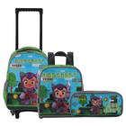 Kit Masculino Mochila Carrinho+Lancheira+Estojo Kids Craft