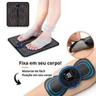 Kit Massageador Elétrico Tapete Pés + Massageador Portátil Recarregável Fisioterapia EMS Pescoço