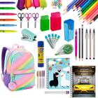 Kit Material Escolar Completo Caderno Mochila Ensino Médio Caneta Gel Canetas Ponta Fina Faculdade