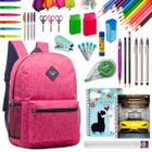 Kit Material Escolar Completo Caderno Mochila Ensino Médio Caneta Gel Lápis Canetas Ponta Fina Faculdade