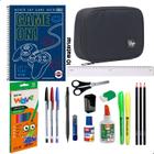 Kit Material Escolar Estojo Box Caderno Tilibra 10 Matérias + Itens Masculino