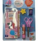 Kit Material Escolar Infantil Lápis De Cor Leo & Leo Jardim 7 Peças