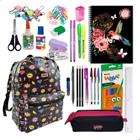 Kit Material Escolar Mochila Caderno Estojo Completo Feminino