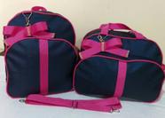 Kit maternidade com duas bolsas luxo marinho/pink