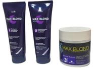Kit Matizador Max Blond (shampoo 250ML+ CondICIONADOR 250 ML + Mascara 300 ML) Demazon