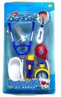 Kit Médico Azul Pequeno Doutor Médico Brinquedo Infantil Com 6 Acessórios - Ark Toys