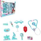 Kit medico infantil 10 peças doutor enfermagem hospital completo brinquedo estilo profissional