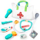 Kit médico ULOVEME para crianças de 3 a 5 anos com estetoscópio e bolsa