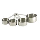 Kit Medidores de Cozinha 4 peças Aço Inox Colher Xicara Copo