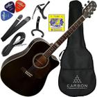 Kit Médio Violão Eletroacústico Folk Aço Giannini Gf1d Bk