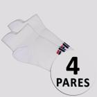 Kit Meia Fila Fast 4 Pares Cano Curto Branca