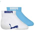 Kit Meia Puma 2 pares Básica Infantil - Azul e Branco