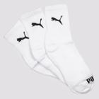 Kit Meia Puma 3 Pares Branca