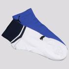 Kit Meia Puma Cano Baixo 2 Pares Logo Branca e Azul