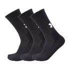 Kit Meia Under Armour Core Cano Alto 3 Pares Preto