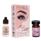 Kit Menela Henna Sobrancelha Designer Profissional Com Fixador de Extrato de Bambu