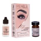 Kit Menela Henna Sobrancelha Designer Profissional Com Fixador de Extrato de Bambu