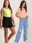 Kit menina Short e calça wide leg