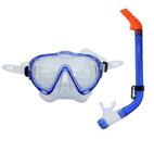 Kit Mergulho Infantil Snorkel Mascara Koy Midi Seasub Azul