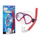 Kit Mergulho Máscara e Snorkel Winmax Vermelho