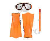 Kit Mergulho Piscina Infantil Óculos Snorkel Pé De Pato