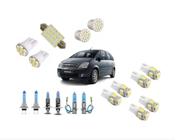 Kit Meriva Farol E Led Super Branca Teto/Farol/Placa/Ré