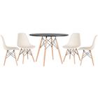 KIT - Mesa Eames 100 cm + 4 cadeiras Eames Eiffel DSW
