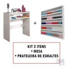 Kit Mesa Manicure 82cm C/prateleira/+ Expositor De Esmaltes