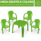 Kit Mesa Mesinha Com 4 Cadeiras Brinquedo Infantil Educativo