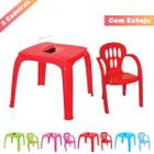 Kit Mesa Mesinha E 2 Cadeiras Infantil Plástico Varias Cores