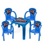 Kit Mesa Mesinha e 4 Cadeira Infantil Educativa Resistente Brincar Estudar