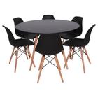 Kit Mesa Redonda De Jantar Para 6 Lugares Com 6 Cadeiras Charles Eames Eiffel