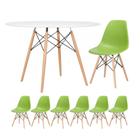 KIT - Mesa redonda Eames 120 cm + 6 cadeiras Eiffel DSW