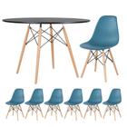 KIT - Mesa redonda Eames 120 cm + 6 cadeiras Eiffel DSW