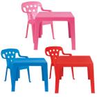 Kit Mesinha E 1 Cadeira Poltrona Infantil Plástica Colorida