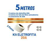 Kit Metros Eletrofita 2 Pistas Conector Fita Elétrica 20a