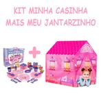 Kit Meu Jantarzinho Panelinhas + Cabana Infantil Dobrável